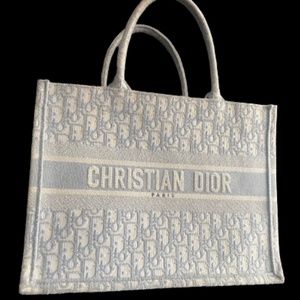 FAIR Condition Christian Dior Book Tote Grey (Look At Photos)